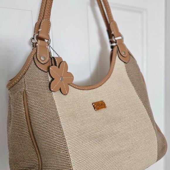 Relic Collection woven purse w/ braided faux leather handles (8x12) - Picture 6 of 8